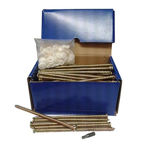 Image of (Box of 100) 7.5mm x 102mm Concrete Screws, Screw Directly in to Concrete or Block for Window and Door Frames