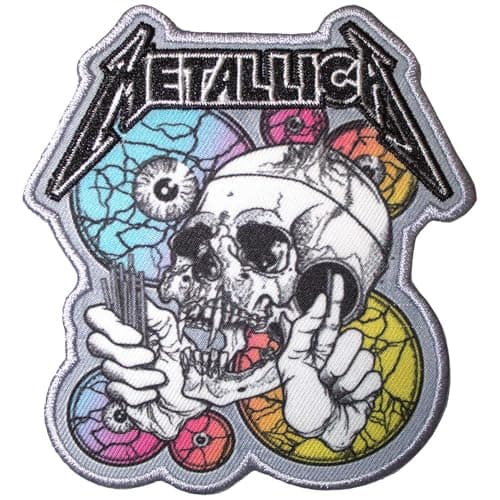 Image of Metallica The Shortest Straw Multicolored Eyes Standard Printed Patch One Size