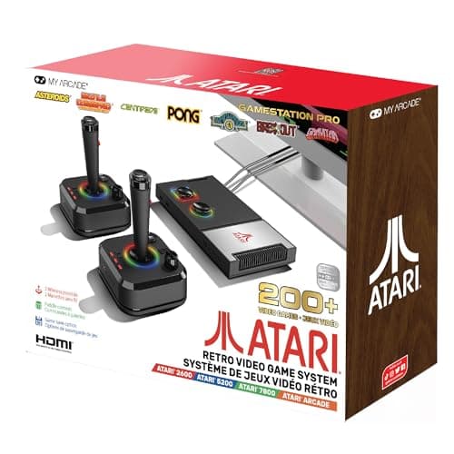 Image of My Arcade Atari GameStation Pro Plug N Play Video Game System 200 Games, Black