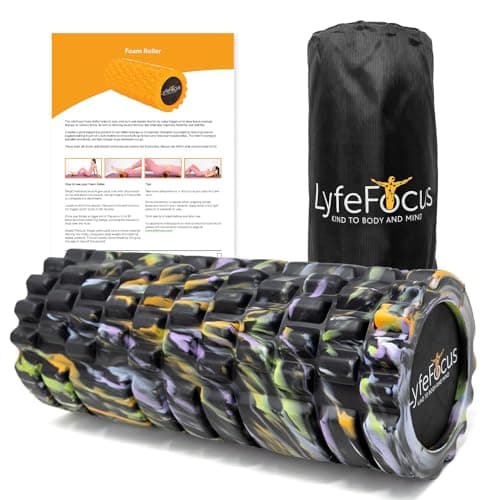 Image of LyfeFocus Premium Trigger Point Foam Roller - Multi Pressure Point with 3 Unique Moulds for Muscle Tension - Specialist Approved Sports Massage Roller for Deep Tissue Therapy - with Bag (Multi-Colour)
