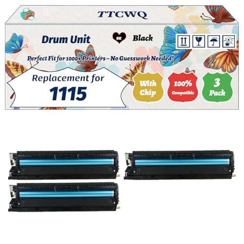 Image of TTCWQ Compatible for Ricoh 1115 Drum Unit Work for Ricoh Aficio MP1610LD MP1800 MP1801 MP1810LD MP2000 MP2000LW Printers (3 Pack Black)