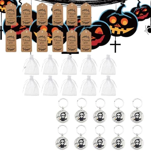 Image of Acunny Scary Keyring, Halloween Key Ring Set, Cute Pendant for Party Backpacks School Birthday Bags Decoration