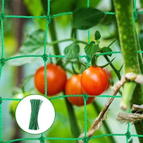 Image of Plant Support Netting - Vaktop Pea Netting with 50pcs Plant Ties, Plants Climbing Net, Nylon Trellis Mesh - for Climbing Plants, Bean Vegetables Fruits (1.8m x 1.8m)