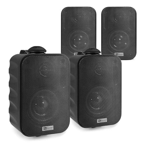 Image of 4x Black Weatherproof 100V Line Speakers 240W