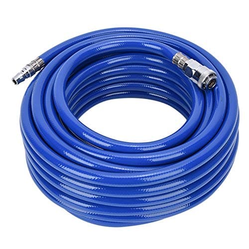 Image of Ausla PVC Air Compressor Hose, 50ft 15m Flexible Pneumatic Hose 9.5mm ID 15mm OD 300 PSI with 1/4" Europe Quick Coupler for Pneumatic Tools & Air Compressors