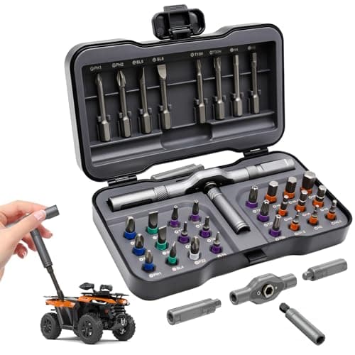 Image of 32-in-1 Magnetic Screwdriver Set – Compact & Portable Ratchet Screwdriver with Switchable Bits for Versatile Use – Ideal for DIY, Home Improvement, and Repairs