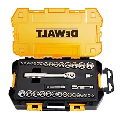 Image of DEWALT® DWMT45034 Mechanics 1/4 in. and 3/8 in. Drive Socket Set (34 pc.)