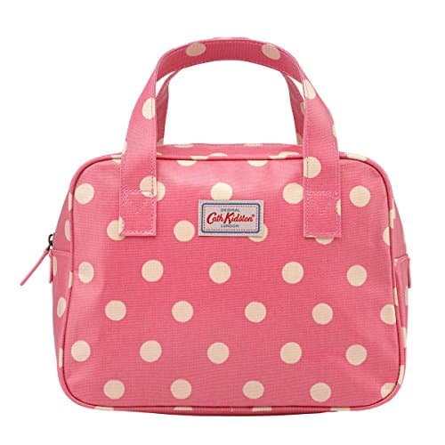 Image of Cath Kidston Vintage Pink Oilcloth Button Spot Small Boxy Bag