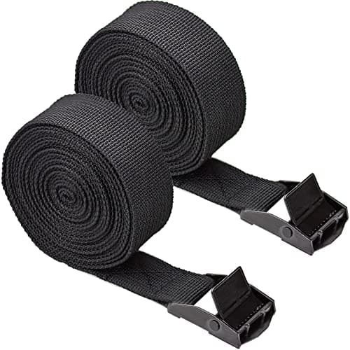 Image of Nerissa 2 Pcs Ratchet Tie Down Straps Heavy Duty Lashing Straps 3m x 25mm Adjustable Tensioning Belts Load Securing Straps Roof Rack Straps with Buckle for Motorcycle, Vans, Luggage, Cargo