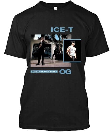 Image of KNWWOL New Popular Ice-T O.G. Original Gangster American Rapper Album T-Shirt S-4XL BlackM