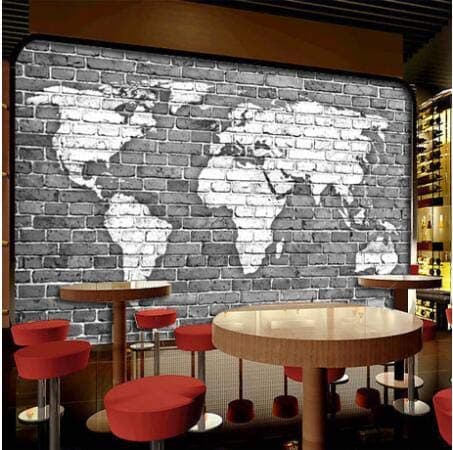 Image of FYRHLH 3D Wall Mural Abstract map Wallpaper Print Photo Wallpaper Non-Woven Wall Mural Decoration Poster Picture Design Modern Mural for Living Room Kids Bedroom 350cm×256cm