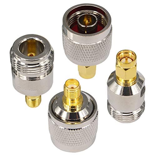 Image of Boobrie SMA to N Type Adapter Kit 4PCS 4G Antenna Adapter SMA Female/Male to N Male/Female Connector Signal Booster Connector N Type for CB Radio WiFi Antenna Wirelesse WiFi Router