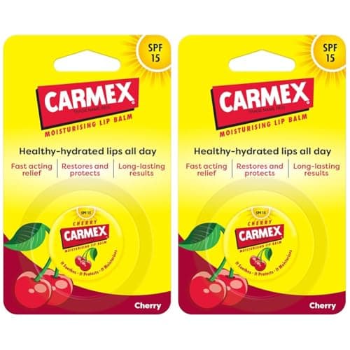 Image of Carmex Cherry Lip Balm SPF15 Pot 7.5g (Pack of 2)