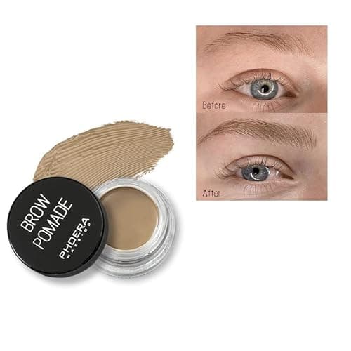 Image of PHOERA Eyebrow Pomade Waterproof 24 Hours Long Lasting Sweat Resistant Brow 6 Colours Cream Gel (01 Blonde)