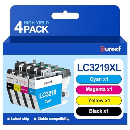 Image of Gureef LC3219XL Ink Cartridges for Brother LC3217 Ink Cartridges Multipack for Brother MFC-J6530DW Compatible with MFC-J5335DW MFC-J5730DW MFC-J5930DW MFC-J6935DW (B/C/M/Y)