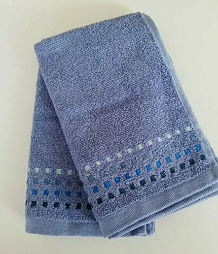 Image of Sue Rossi Ltd 100% Portuguese Cotton Guest Towels Hand Kitchen Towel Face Cloth 30 x 50 cm Pack Of 2 (Petrol - Blue)