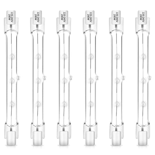 Image of Blakapoo 5 Packs Linear R7s Halogen Bulb 118mm 200W Dimmable, 230V 2000LM Warm White 2700K, Tungsten Floodlight Security Light Bulb J78 for Work Light, Ceiling Lights, Landscape Lighting