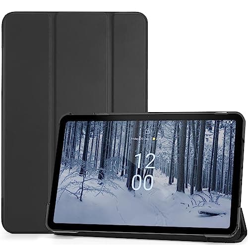 Image of ProCase Case for Nokia T21 Tablet 10.36 Inch 2022, Slim Light Cover Trifold Stand Hard Shell Folio Case Smart Cover for 10.36" Nokia Tablet T21 TA-1495 TA-1521 TA-1505 TA-1487 2022 Release -Black