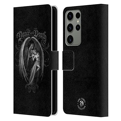 Image of Head Case Designs Officially Licensed Anne Stokes Dance With Death Gothic Leather Wallet Case Compatible With Samsung Galaxy S23 Ultra 5G