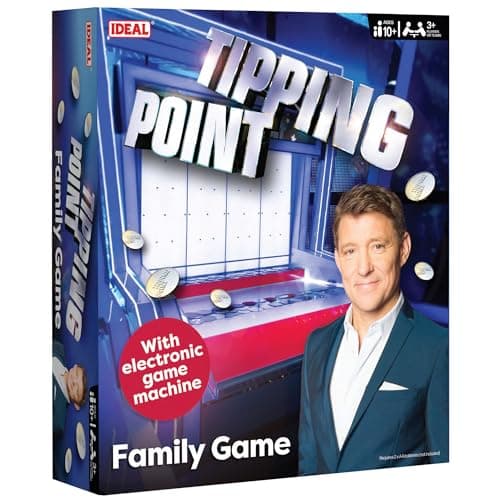 Image of IDEAL | Tipping Point game: with electronic Tipping Point Machine and all new questions | Family TV Show Board Game | For 3+ Players or teams | Ages 10+