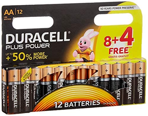 Image of Duracell Plus Power DUR018167 AA Batteries Pack of 8 + 4