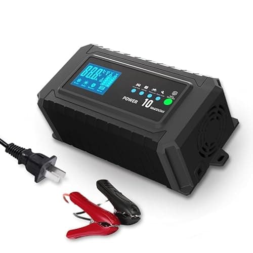 Image of Car Battery Charger 12V 6-Amp Fully Automatic Smart Charger, Trickle Charger and Maintainer, Car Battery Repair and Desulfator for Cars Boat Motorcycle Lawn Mower RV ATV SUV Snowmobile