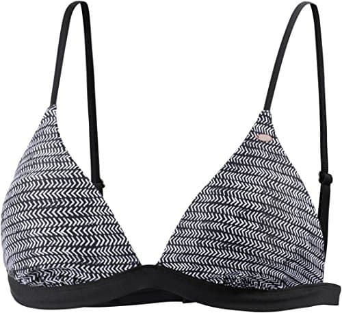 Image of O'Neill Women's Print Molded Triangle Bikini Top - Black Aop/White, Size: 42 C