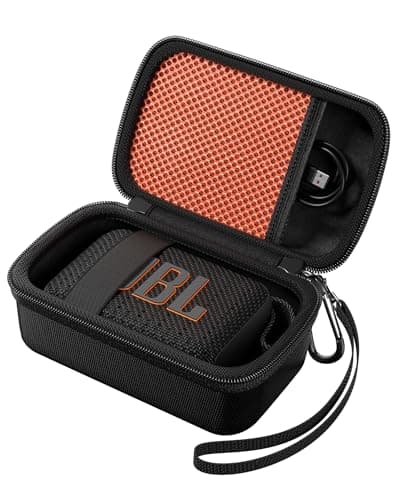 Image of ProCase Hard Shell Travel Case for JBL Go 4 2025/ Go 3/ Go 3 Eco Ultra Speaker, Waterproof Portable Carrying Box for JBL Mini Speaker and Accessories, Storage Bag with Mesh Pocket & Wrist Strap -Black