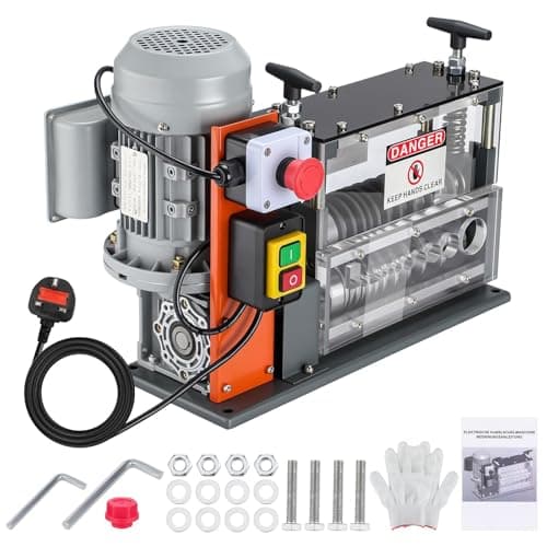 Image of GEARFLOW Automatic Electric Wire Stripping Machine with 11 Channels,550W Wire Stripping Tool Cable Stripper Copper,1.5 – 40mm Up to 30 m/min 220v UK Plug with Gloves High Speed
