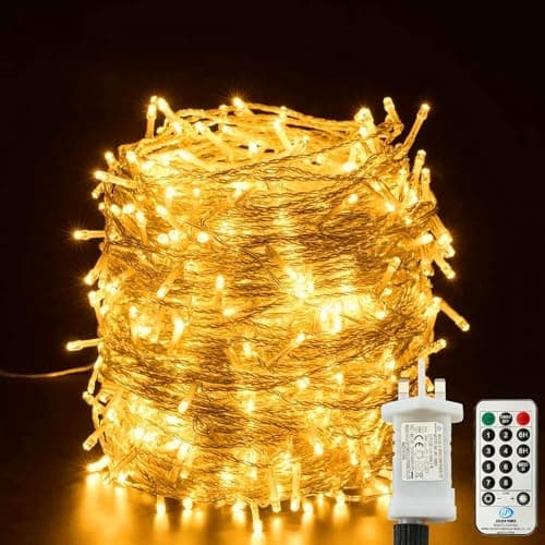 Image of LITYBY String Lights Mains Powered, 800LED 80M Plug in Fairy Lights, 8 Modes Remote Control Christmas Fairy Lights, Indoor/Outdoor for Bedroom,Gazebo,Wedding, Christmas Decorations(Warm White)