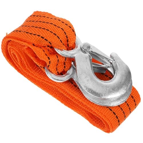 Image of CATIEBYE Heavy Duty Towing Strap and Portable Strap with Hook Made of Sturdy PP and Aluminium Alloy 3 Meter Car Tow Rope High Load-bearing Capacity for Vehicle and Boat Trailer