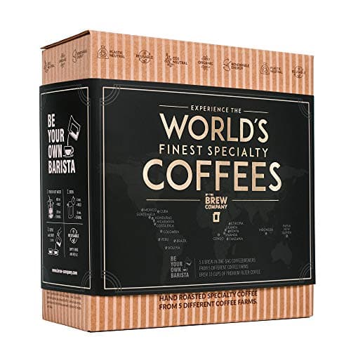 Image of Original Gourmet Coffee Gift Set for Men & Women – 5 of the World’s Finest Single Estate Specialty & Organic Coffees | Brew & Enjoy Anytime, Anywhere | Hamper Style Letterbox Gift Idea for Him & Her