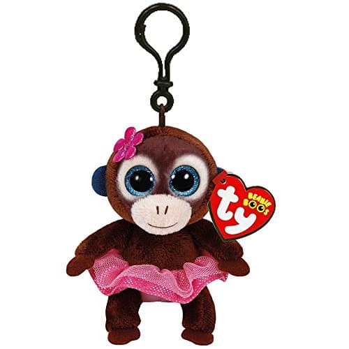 Image of TY Beanie Boos 36631 Nadya the Monkey Boo Key Clip