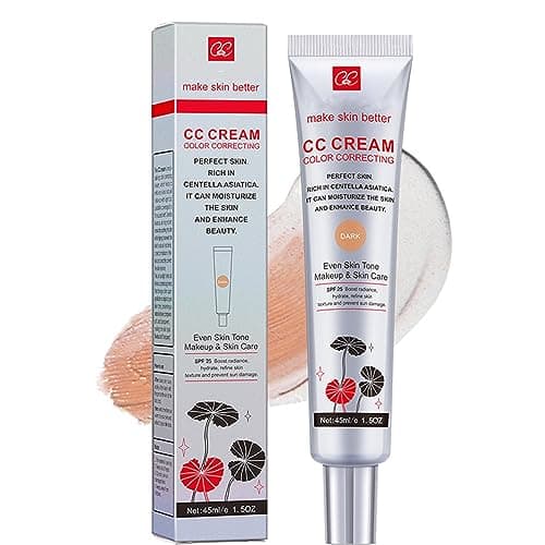 Image of Centella Asiatica CC Cream - Color Correcting CC Cream with SPF 25, Lightweight Tinted Moisturiser and Brightening Face Cream, Invisible Pores Long-Lasting CC Cream for Naturally Glowing Skin