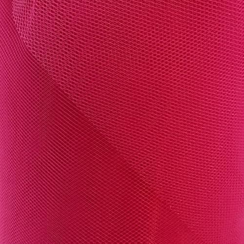 Image of Soft Tulle Fabric by the Metre 15cm (6 Inch) Wide – 1m, 3m or 5m Length – Tutu Mesh Net for Dress Making, Wedding Decor, Craft DIY, Party Decor (Fuchsia Pink, 5 Meters)