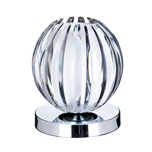 Image of Searchlight 1811CL Chrome Touch Table Lamp with Clear Acrylic and Frosted Glass