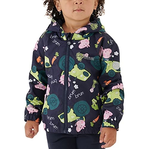 Image of Regatta Peppa Pig 'Muddy Puddle' Waterproof Reflective Jacket - Peppa Polka Dot