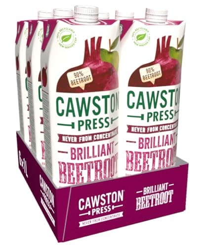 Image of Cawston Press Brilliant Beetroot Pressed Juice 1 litre (Pack of 6) - Pure Pressed Beetroot, Vegan, No Added Sugar