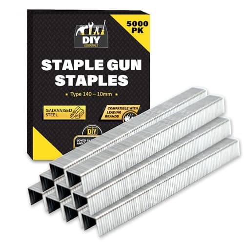 Image of SOL Type 140 10mm Staples for Staple Gun Galvanised Steel Fasteners for Upholstery DIY Craft Carpentry Compatible with Hand Tackers Corrosion Resistant Refill Pack
