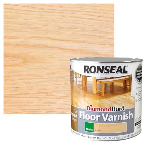 Image of Ronseal Diamond Hard Floor Varnish Clear Matt 2.5L