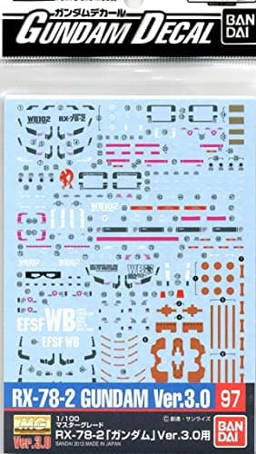 Image of BANDAI Hobby GD-97 MG Gundam Ver. 3.0 Decal (Bag/6)