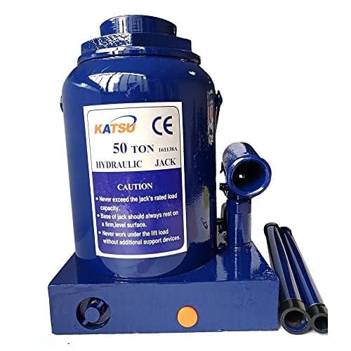 Image of KATSU Hydraulic Bottle Jack 50 Ton Heavy Duty Lifting Stand Jack For Small Or Large Vehicles 161138A