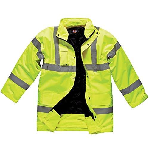 Image of Dickies SA22045 YL L Size Large Hi Vis Motorway Safety Jacket - Yellow
