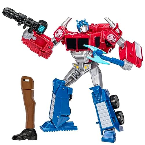 Image of Transformers Toys EarthSpark Deluxe Class Optimus Prime, 12.5-cm Converting Action Figure, Collectible Robot Car Toy for 6+ Year Old Boys and Girls