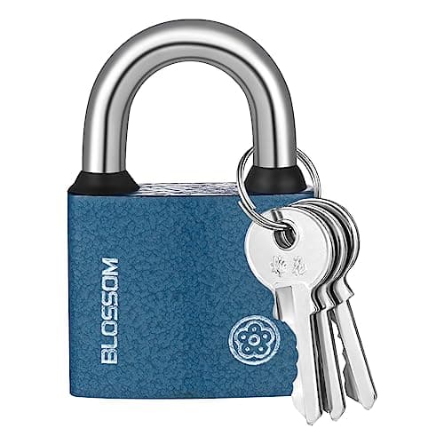 Image of RosewineC Heavy Duty Padlock, Iron Padlock with 3 Keys, Weatherproof Security Lock for Outdoor Use, Shed, Warehouse, Fence, Office (50 MM)