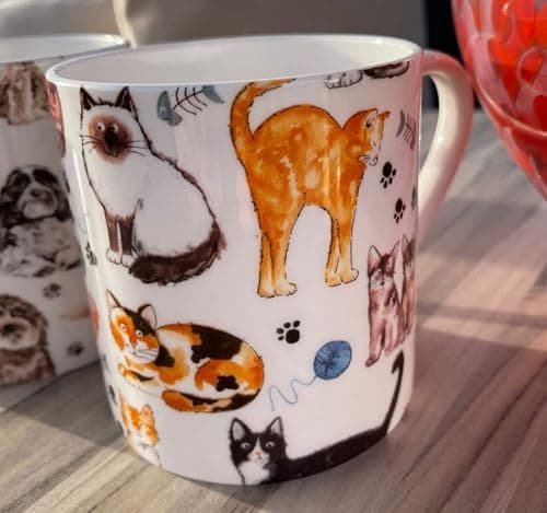 Image of Dreamair 1 Pint Fine Bone China Cats Mug