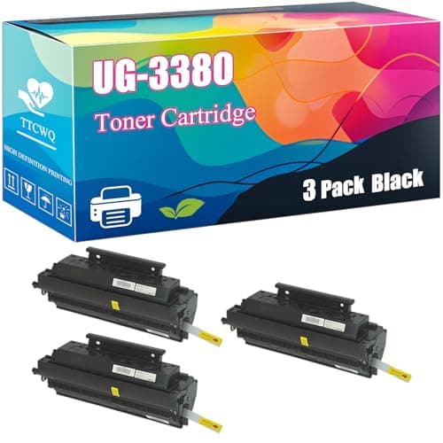 Image of UG-3380 Toner Cartridge Compatible with Panasonic DX-600 DX-600 Panafax UF-6100 UF-580 UF-585 UF-590 UF-595 UF-6300 Printers, High-Yield Ideal for High-Volume Printing (3 Pack Black)
