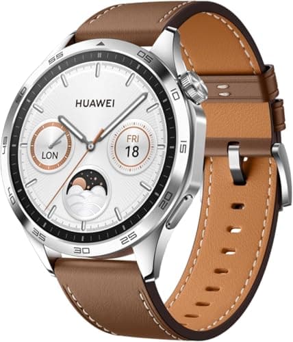 Image of HUAWEI WATCH GT 5 46mm Smartwatch, Sharp-Edged Design, All-new Running and Cycling Sports, Health Tracking, up to 14 Days Battery Life, Compatible with iOS and Android, Brown, Amazon Exclusive