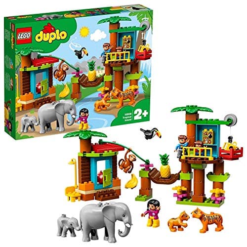 Image of LEGO 10906 DUPLO Town Tropical Island Building Set Adventure Learning Toys, Gifts for Toddlers 2-5 Years Old with 6 Animal Figures