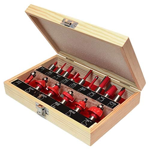 Image of Faithfull FAIRBS15 1/2 Inch TC Router Bit Set of 15 with Storage Case 1/2 Inch Shank